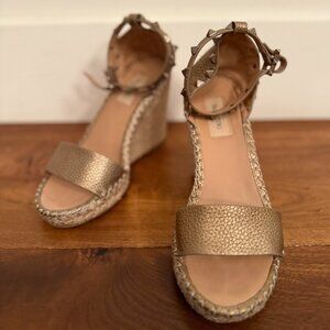 Valentino Garavani Rockstud Studded Wedge Sandals - Size 6